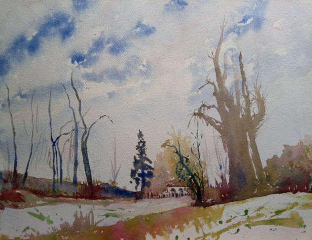 Lugás 3 Watercolour Paper Landscaping