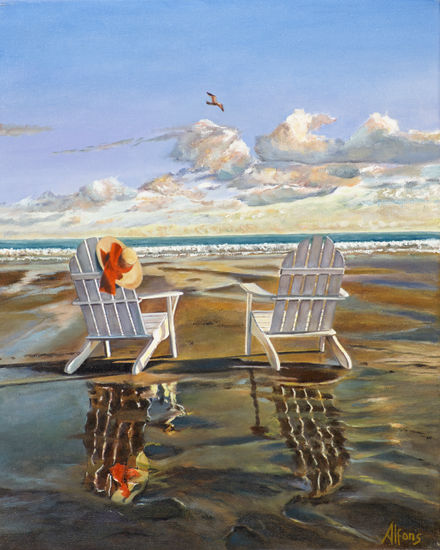 Goodbye summer Oil Canvas Marine Painting