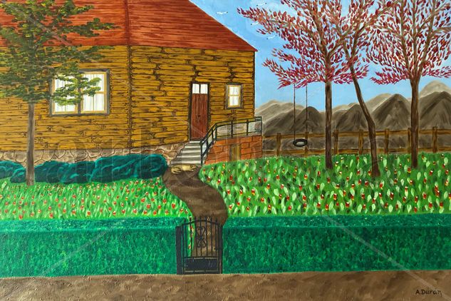 Casa en el campo Oil Canvas Landscaping