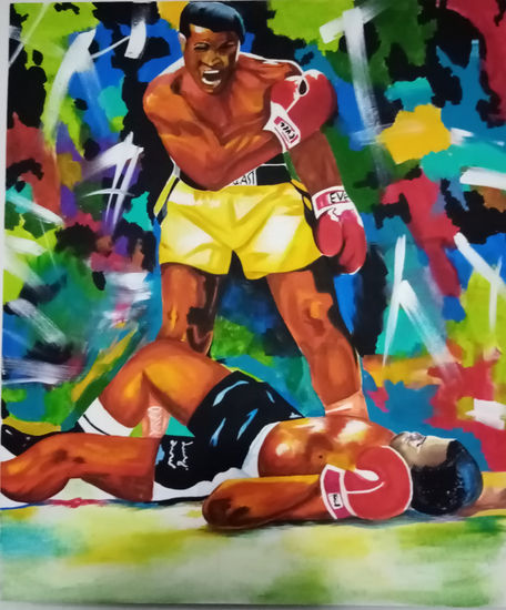 Muhammet Ali in renk Acrylic Canvas Sports