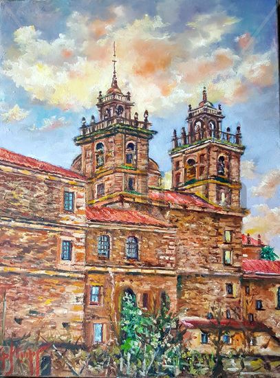 Parte del Convento-Escolapios-Monforte de Lemos-Lugo Oil Canvas Landscaping