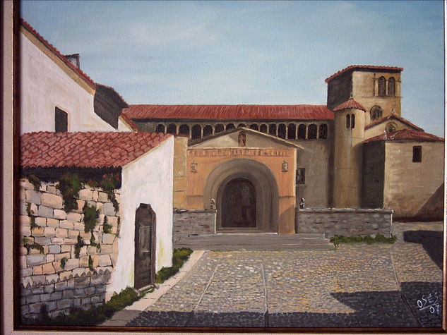 SANTILLANA DEL MAR ( COLEGIATA ) Oil Canvas Landscaping