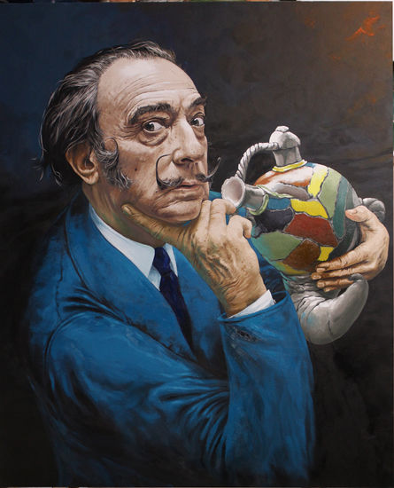 UTOPIA DE LA CORNUCOPIA EN UN ABRAZO SALVADOR Oil Canvas Portrait