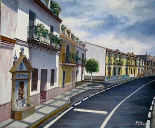 Espartinas (fuente pública) Ntra Sra de Loreto. Oil Canvas Landscaping