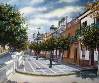 Espartinas (Plaza La Cruz) Oil Canvas Landscaping