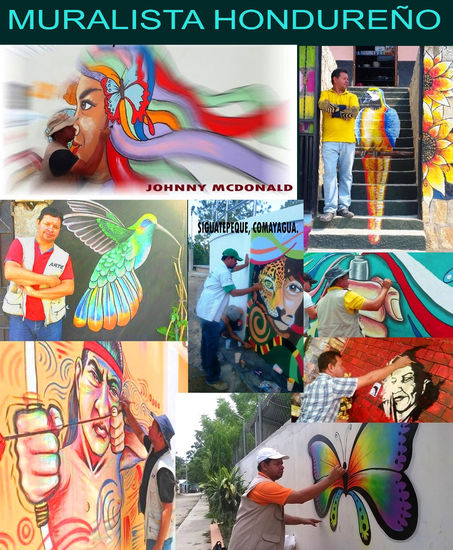 MURALES DE HONDURAS, MURALISMO Y MURALISTAS HONDUREÑOS, LOS MURALES DE HONDURAS, MURALISTA HONDUREÑO, JOHNNY MCDONALD Otros Figura