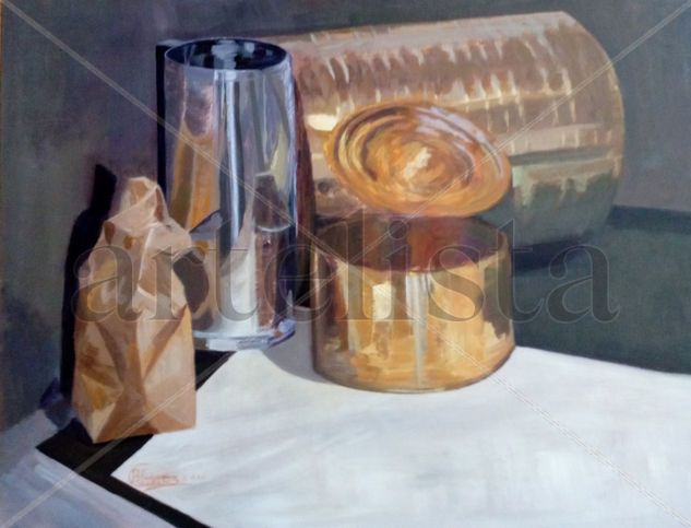 Latas en Reposo Acrylic Paper Still Life Paintings