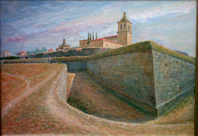 "Fosos de Ciudad Rodrigo" Óleo Lienzo Paisaje