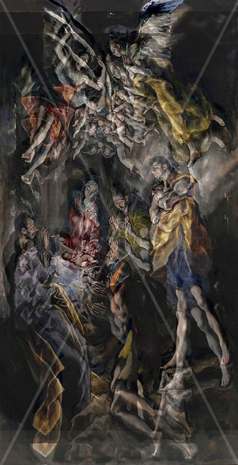 La adoración de los pastores de El Greco –parafrásis–