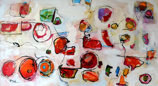 Colorful snowballs,abstract Bissinger