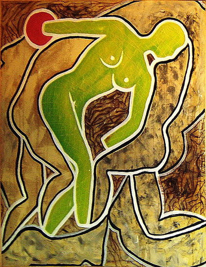 Bárbaras e inmaculadas Mixed media Textile Figure Painting