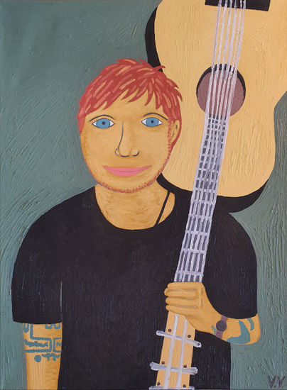 Ed Sheeran Óleo Lienzo Retrato