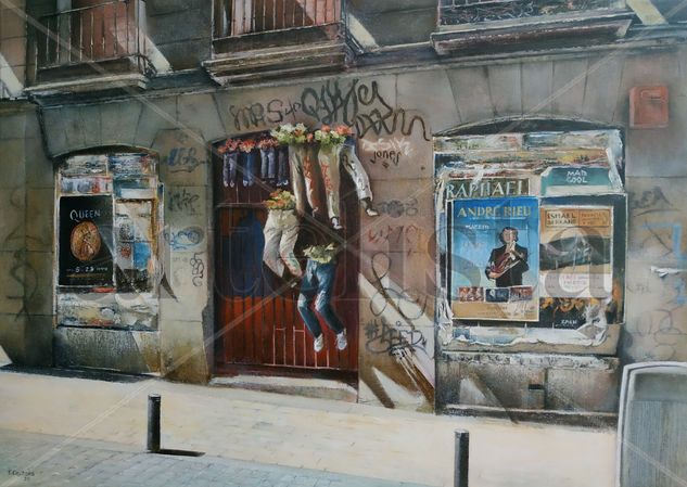 Calle del Pez. Madrid Oil Canvas Landscaping