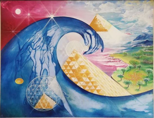 Tsunami de vida Oil Canvas Others