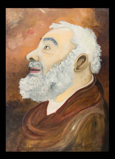 PADRE PACO NO DIGAS NI PIO Oil Canvas Portrait