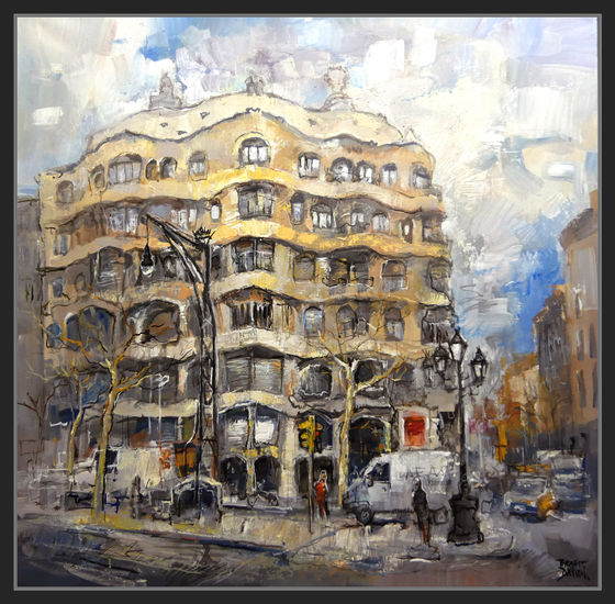 LA PEDRERA DE BARCELONA Oil Canvas Landscaping