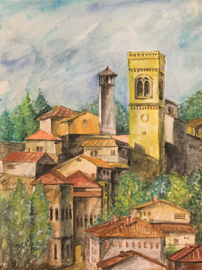 CALLEJÓN Y TORRE Watercolour Paper Landscaping