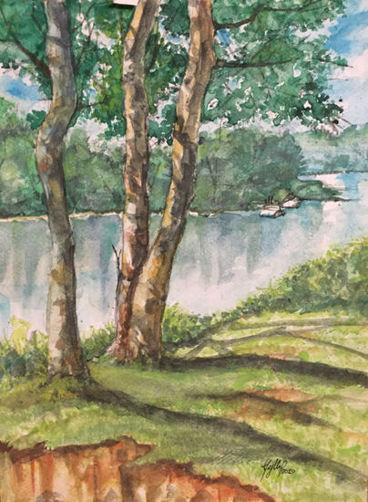 PAISAJE DE RÍO Watercolour Paper Landscaping