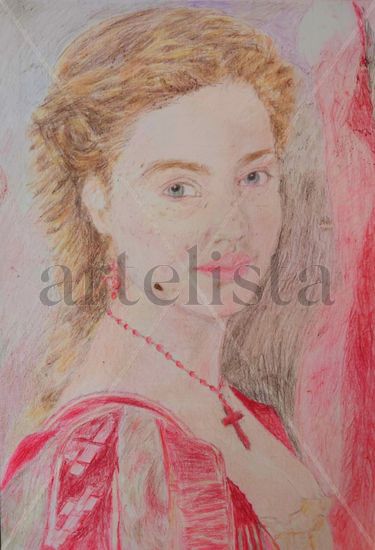 Princesa Pencil (coloured) Paper Portrait