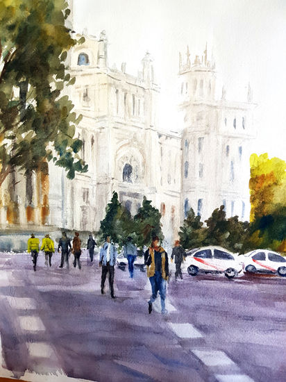 Ayuntamiento de Madrid Acuarela Papel Otros