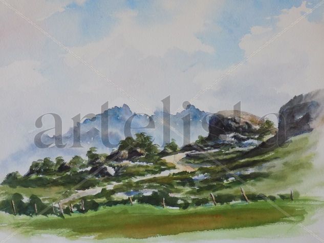 Sierra de Queixa "O Boval" Watercolour Paper Landscaping