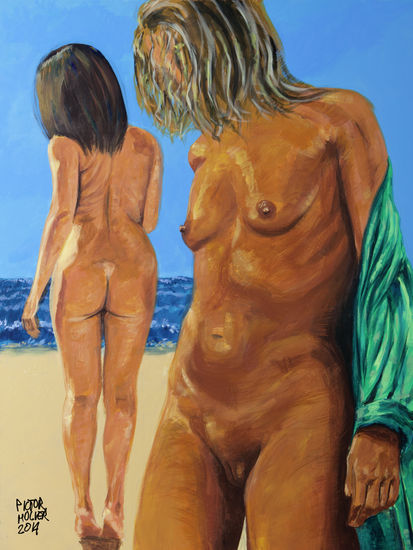 Natasha desnuda y libre Acrylic Panel Nude Paintings