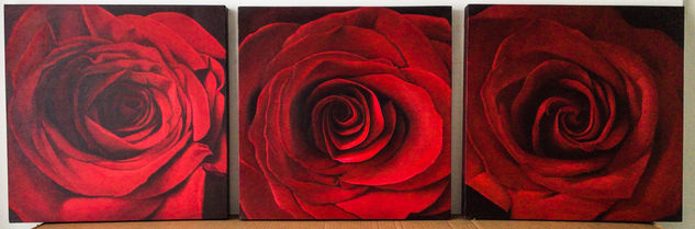 Rosas rojas Oil Canvas Floral Painting