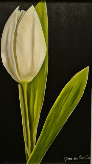 Tulipán 2 Oil Canvas Floral Painting