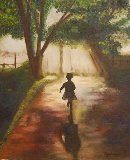 corriendo hacia un nuevo amanecer Oil Canvas Figure Painting