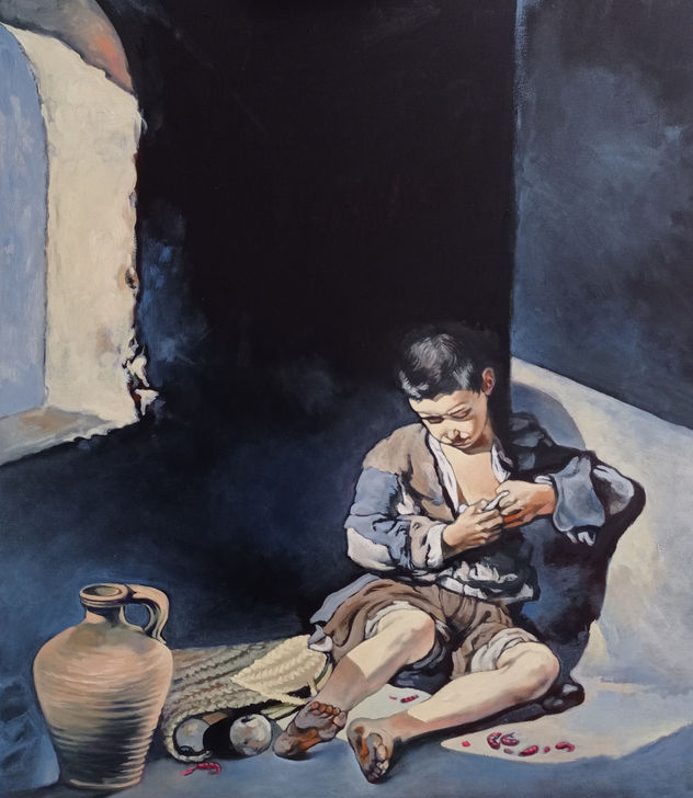 Copia " Niño Mendigo" Bartolomé Esteban Murillo.