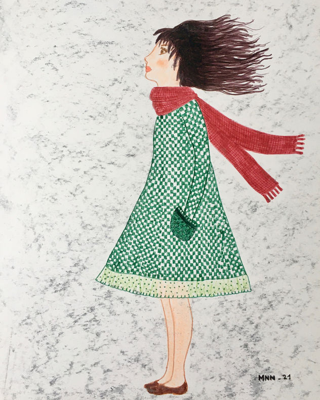 Niña al viento