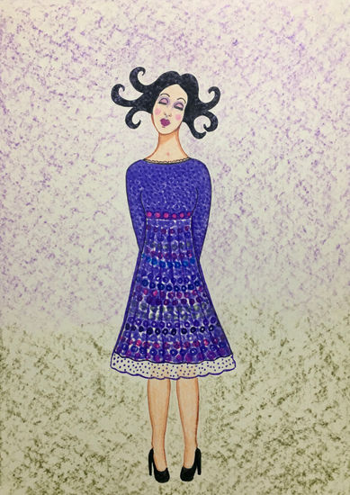 Vestido morado Rotulador