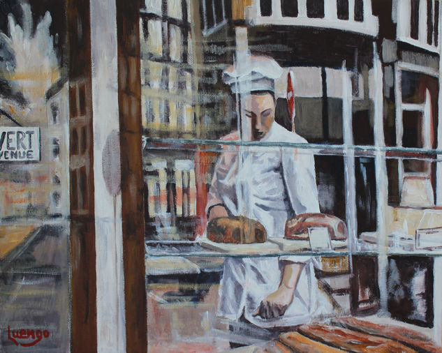 La panadera de la Isla de Saint Louis Acrylic Canvas Figure Painting