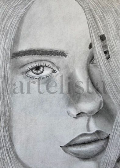 Retrato de Billie Eilish Pencil