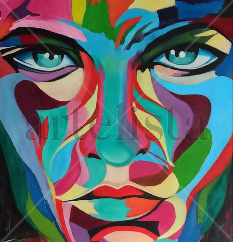 Mujer multicolor