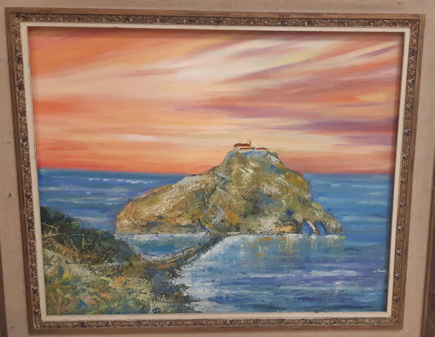 San Juan de Gaztelugatxe Oil Canvas Landscaping