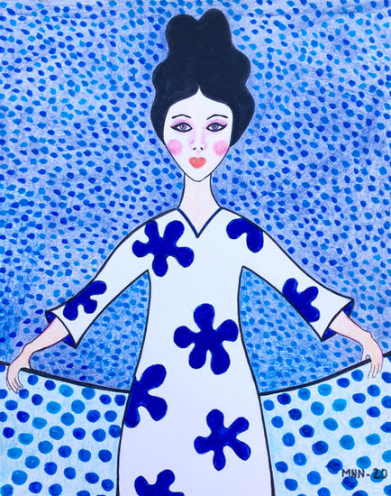 Geisha en azul Making Pen