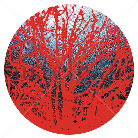 Árboles rojos Otros Tabla Paisaje