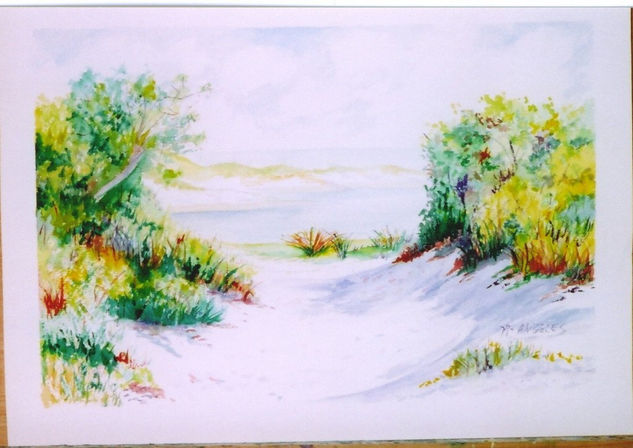 Verano Watercolour Card Marine Painting