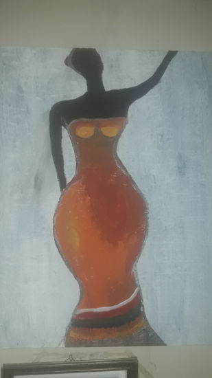 Cuerpo de mujer negra Acrylic Canvas Figure Painting