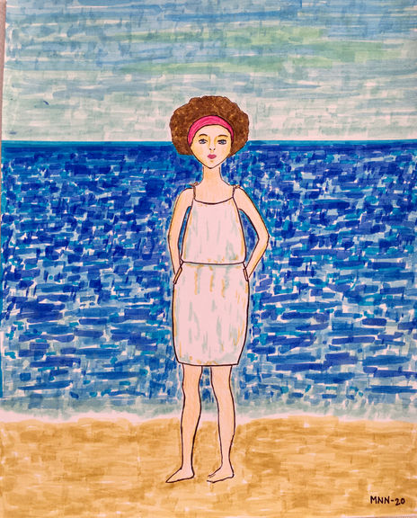 Niña en la playa