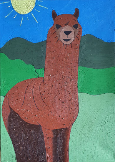 Llama Oil Canvas Animals