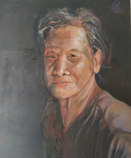 Vietnam Óleo Tabla Retrato