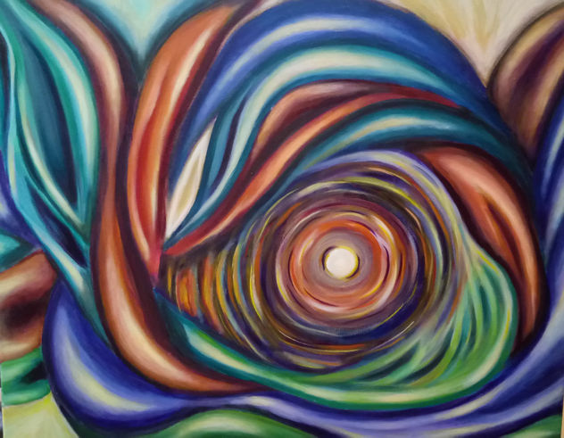 "Meditacion con punto blanco"