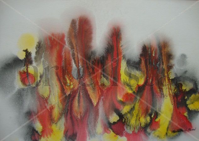 Fuego Tinta Papel Otros