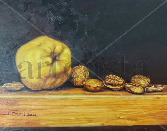 Codony i fruits secs Oil Canvas Still Life Paintings