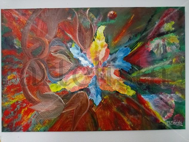 Helice Oil Canvas Floral Painting