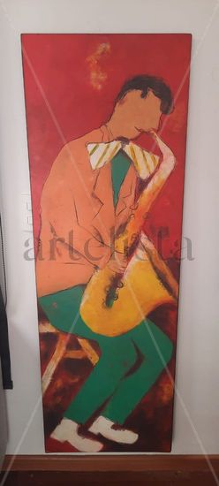 Saxofonista Oil Canvas Figure Painting