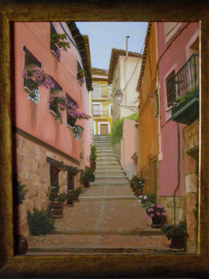 Calleja de Ayllón Óleo Lienzo Paisaje