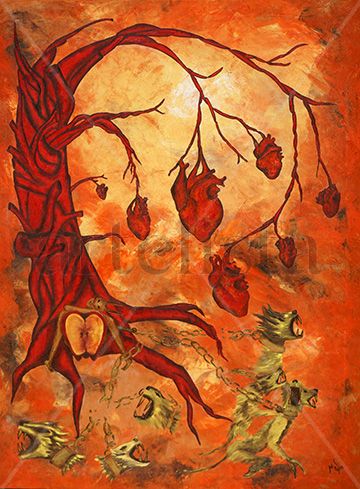 Dominatrix liberando sus bestias Oil Canvas Figure Painting